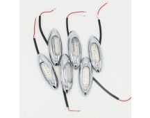 Clear/Chrome Led Marker Lamps - Pkt 6
